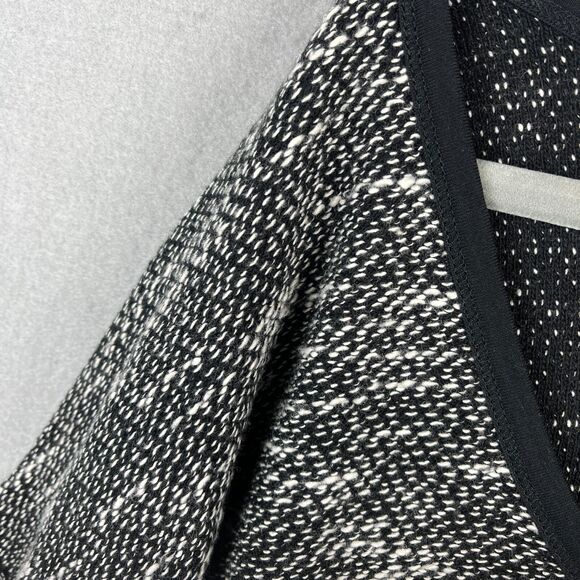 Soft Surroundings Knit Top Womens Large White Black Scoop Neck Marled Back Zip - Picture 5 of 12